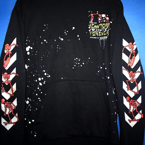 Fresh Laundry Paint Splatter Graphic Hoodie L - Picture 8 of 12